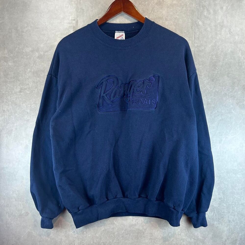 Jerzees Men's Navy and Blue Sweatshirt